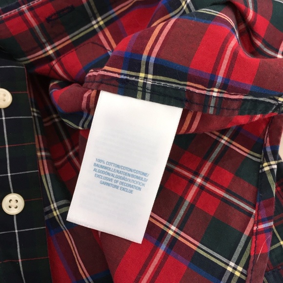 Ralph Lauren Christmas Classic Plaid Infant Boy Shirt Buttondown Size 3 Months - Picture 5 of 7